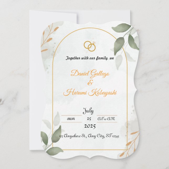 wedding invitation (Front)