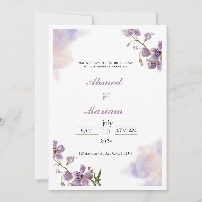 Wedding invitation  (Front)
