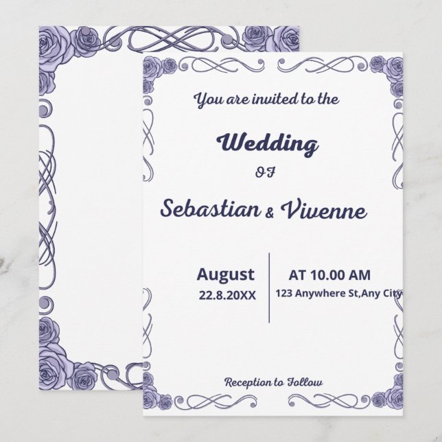  Wedding Invitation (Front/Back)