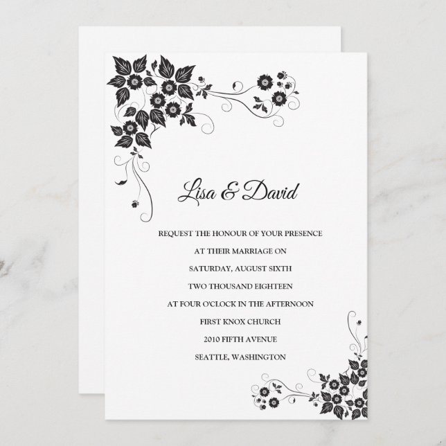 Wedding Invitation (Front/Back)
