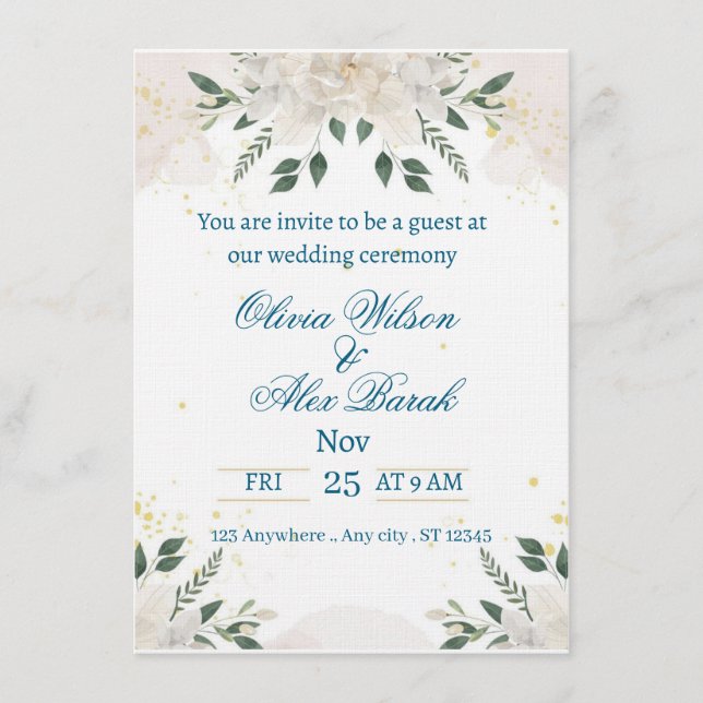 Wedding invitation  (Front)