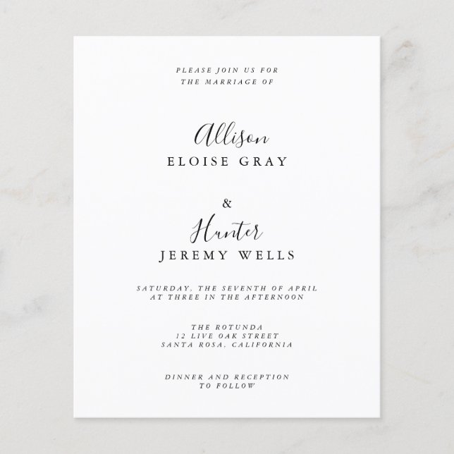 Wedding Invitation (Front)