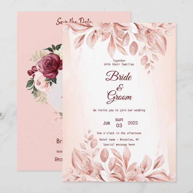 wedding invitation (Front/Back)