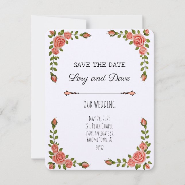 " WEDDING INVITATION " (Front)