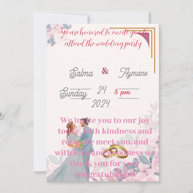 wedding invitation (Front)