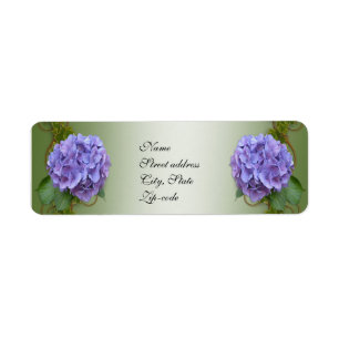 Wedding invitation address Labels hydrangeas
