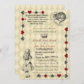 Wedding Invitation "Alice in Wonderland" 5x7 (Front/Back)