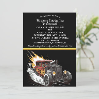 Wedding Invitation and Hot Rod