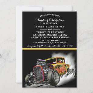 Wedding Invitation and Hot Rod
