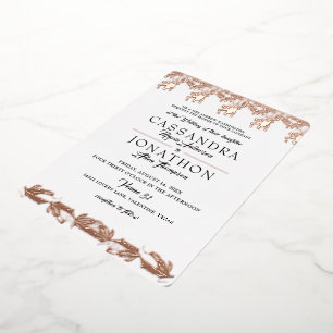 Wedding Invitation - Art Nouveau & Poem 5 Foil Invitation