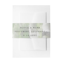 Wedding Invitation Belly Bands Aspen Tree Colorado