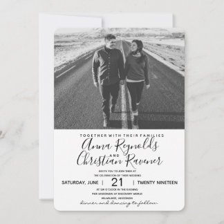 Wedding Invitation Black and White