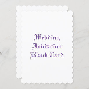 WEDDING INVITATION BLANK CARD