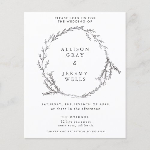  Wedding Invitation Budget Flyer