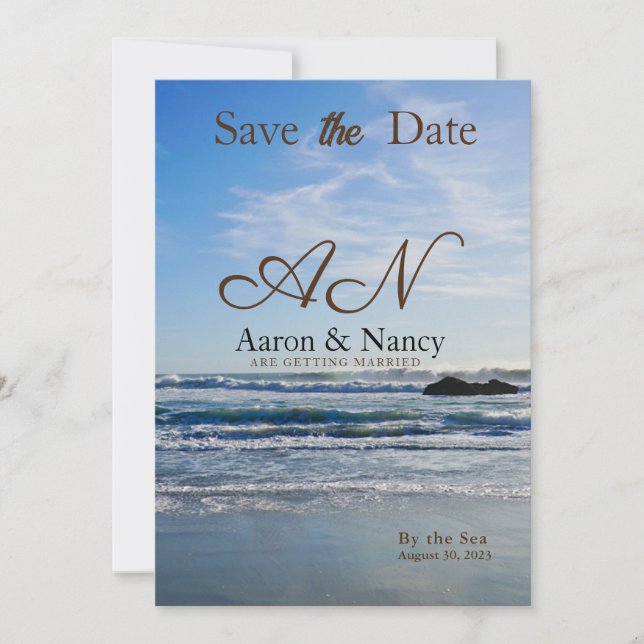 Wedding Invitation By the Sea (Front)