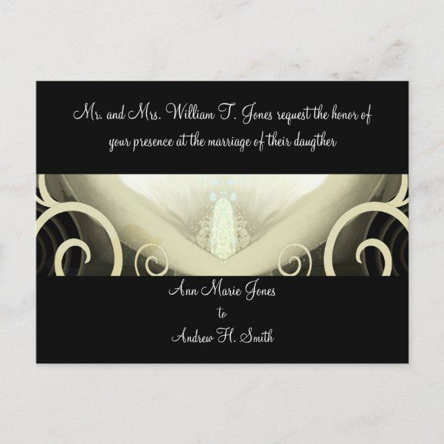 Wedding Invitation Cala Lily (Front)