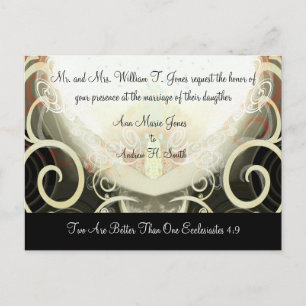 Wedding Invitation Cala Lily Postcard