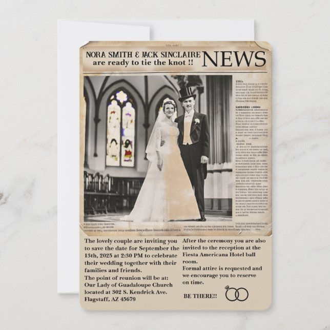 " WEDDING INVITATION CARD " (Front)