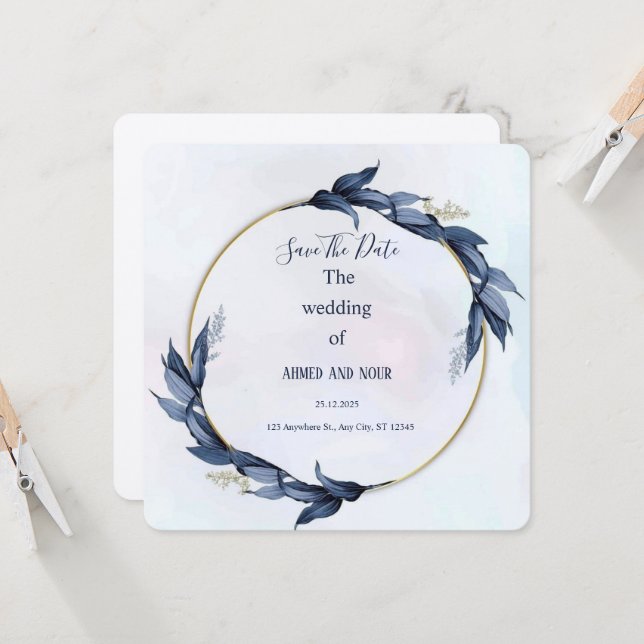 Wedding invitation card (Front/Back In Situ)