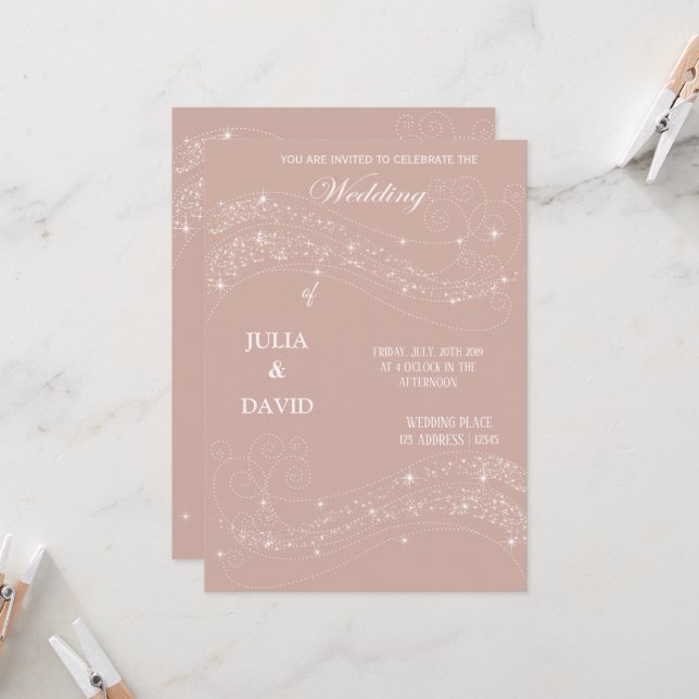 Wedding Invitation Card (Front/Back In Situ)