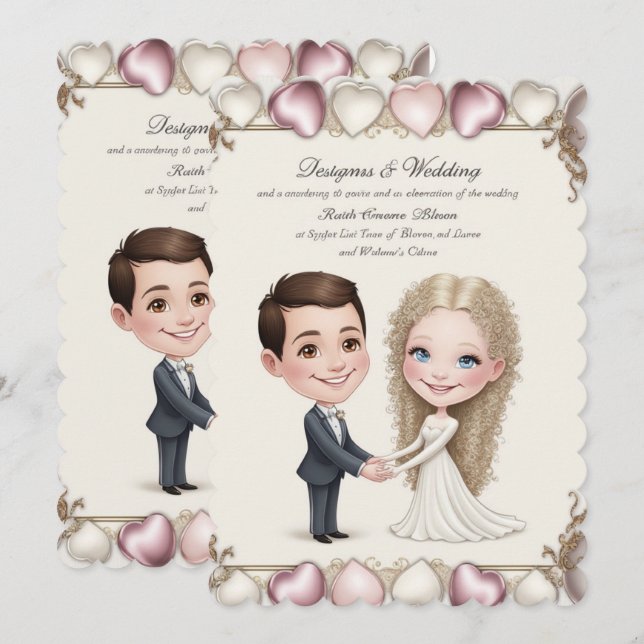 wedding invitation card (Front/Back)