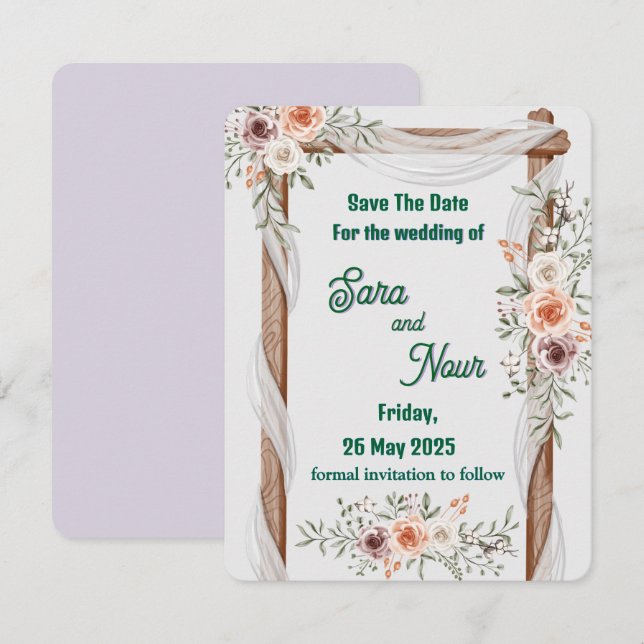 Wedding invitation card (Front/Back)