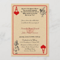 Wedding Invitation card "Alice in Wonderland"As5x7