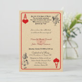 Wedding Invitation card "Alice in Wonderland"As5x7 (Standing Front)