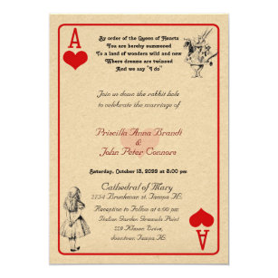 Alice In Wonderland Wedding Invitation Card 7