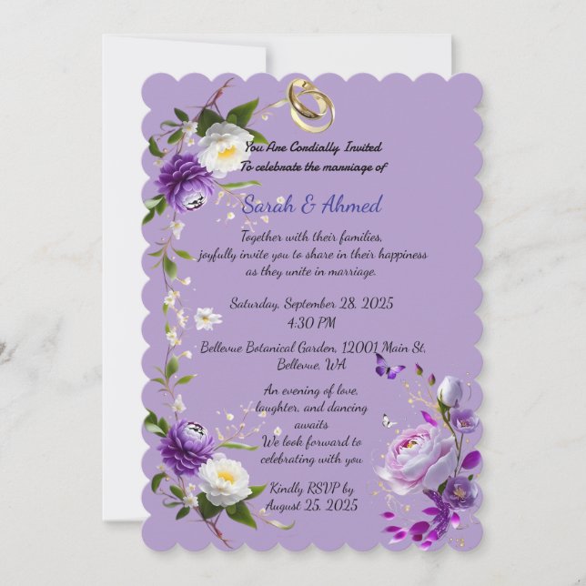 wedding invitation card details (Front)
