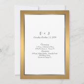 Wedding invitation card,Great Gatsby,silver, gold (Back)