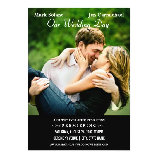 Wedding Invitation Card Movie Poster Design Zazzle Com