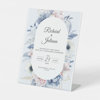 Wedding invitation card  pedestal sign