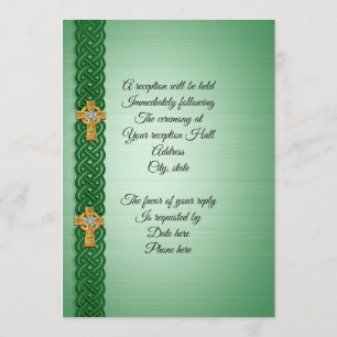 Wedding Invitation Celtic Cross Irish