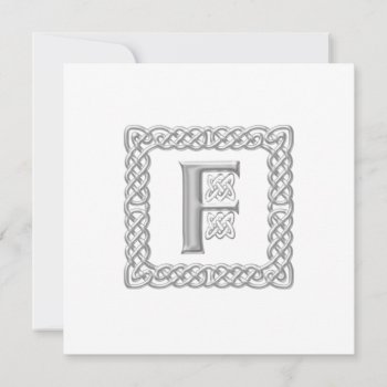Wedding Invitation Celtic Monogram Letter F by Truly_Uniquely at Zazzle