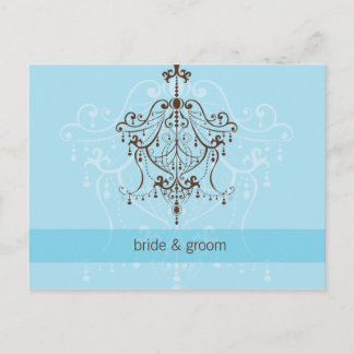 WEDDING INVITATION :: chandelier Postcard