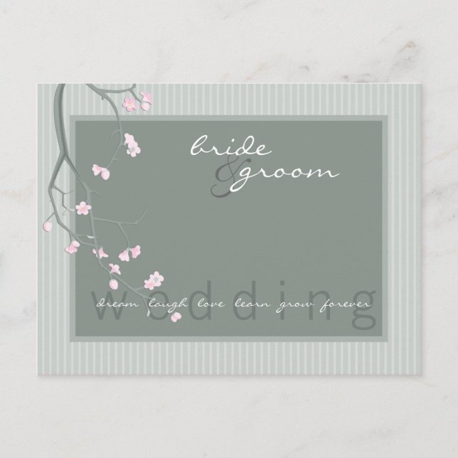 WEDDING INVITATION :: cherry blossom Postcard (Front)