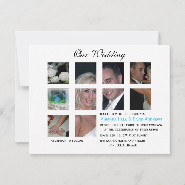 Wedding invitation - collage (Front)