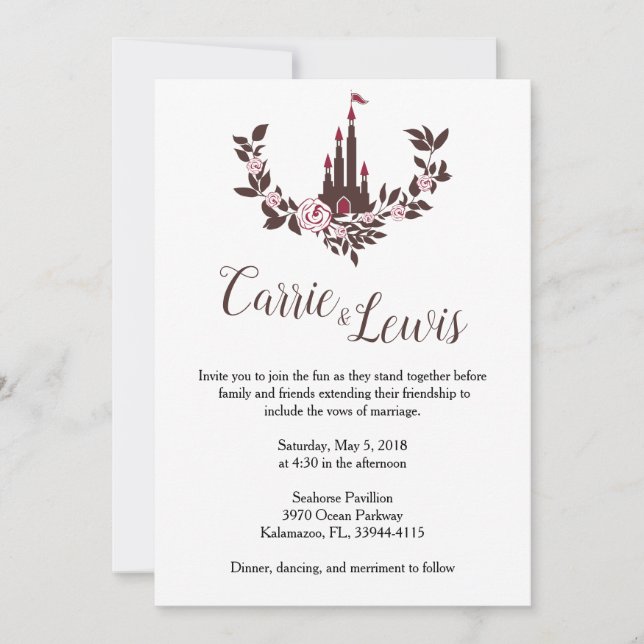 Wedding Invitation Collection Castle Fairy Tale (Front)