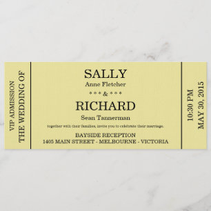 Wedding Invitation (Concert Ticket Styled)