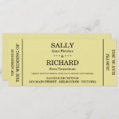Wedding Invitation (Concert Ticket Styled) (Front/Back)