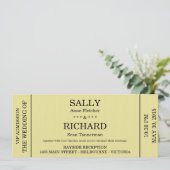Wedding Invitation (Concert Ticket Styled) (Standing Front)