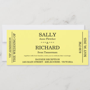 Wedding Invitation (Concert Ticket Styled)