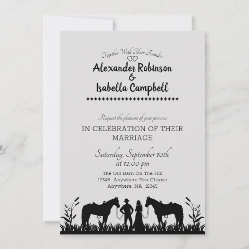 Wedding Invitation_Country Wedding_Horse Design Invitation