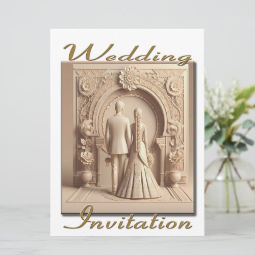 Wedding Invitation Couple at the Archway