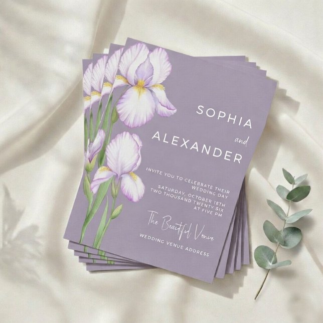 Wedding Invitation "Delicate Irises" (Creator Uploaded)
