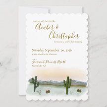 Wedding Invitation | Desert Sunset | Watercolor