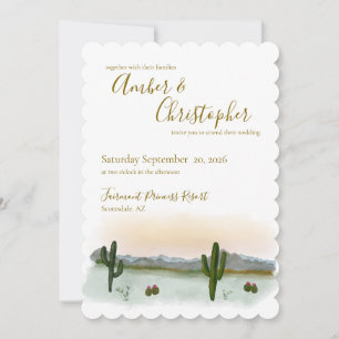 Wedding Invitation Desert Sunset Watercolor