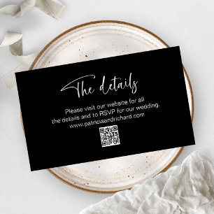 Wedding Invitation Details QR Online RSVP