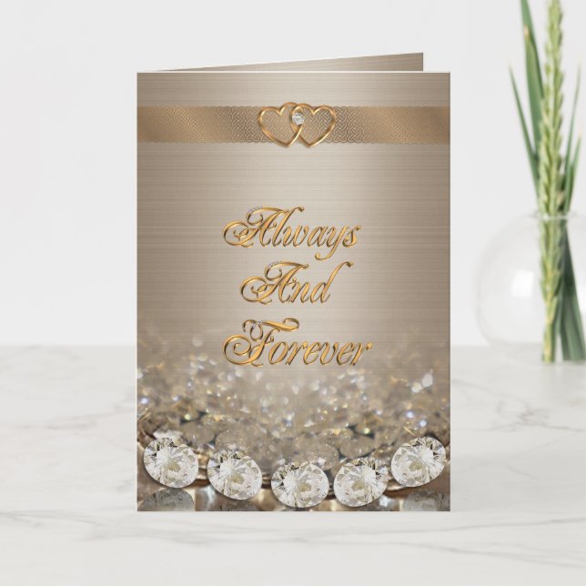 Wedding Invitation  Diamonds on satin customizable (Front)